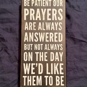 Wooden Prayers Answered Wall Decor